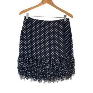 Ann Taylor 6 skirt polka dot blue white NWT
